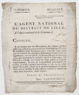 Adresse de l'agent national du district de Lille à l'agent national de la commune de Lille concernant le recouvrement des contributions foncières et mobiliaires pour les années 1791, 1792 et 1793.