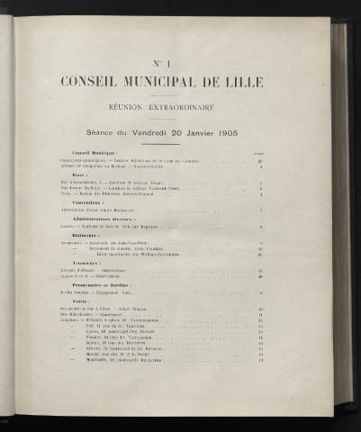 séance du 20 janvier 1905