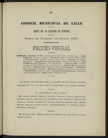 séance du 19 février 1875