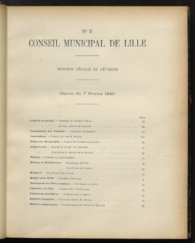 séance du 07 février 1890