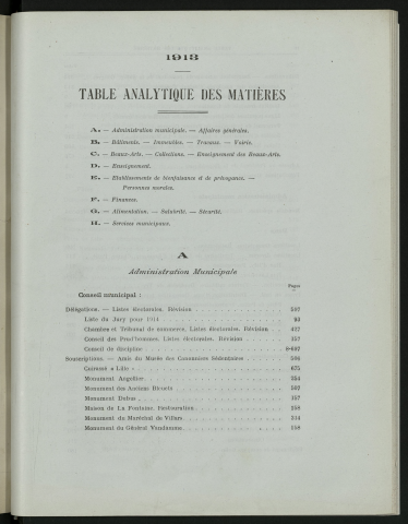 table analytique 1913