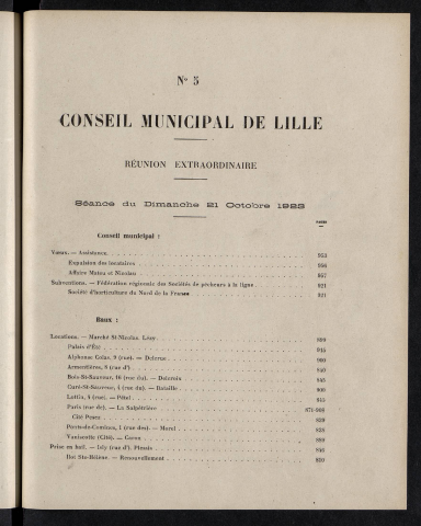 séance du 21 octobre 1923