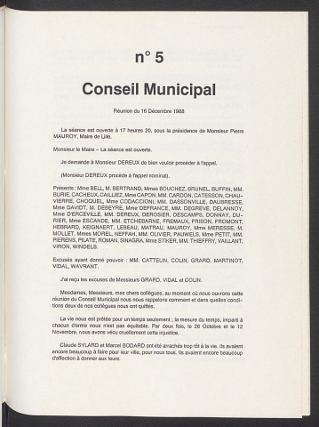 séance du 16 décembre 1988