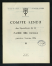 Comité de la Caisse des écoles.