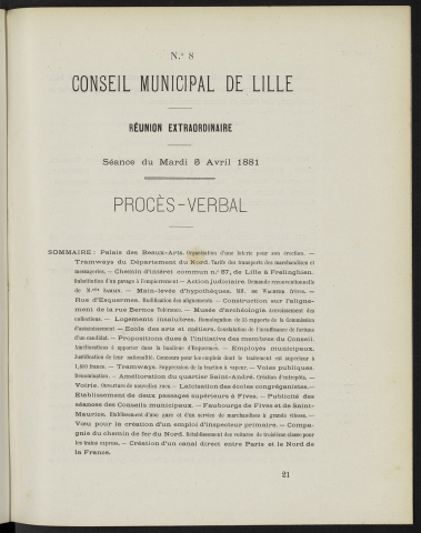 séance du 05 avril 1881