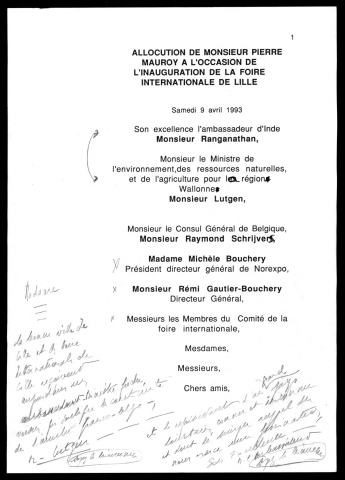 Inauguration de la foire internationale. (Lille)