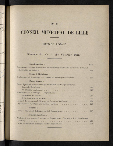 séance du 24 février 1927