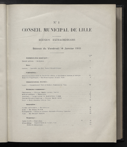 séance du 14 janvier 1910