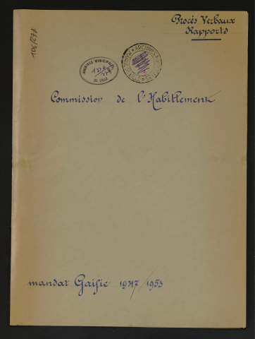 Commission de l'habillement.