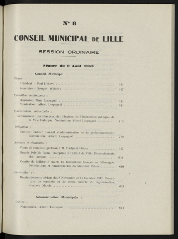 séance du 09 août 1943