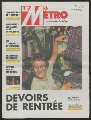 Le Métro .- Devoirs de rentrée.