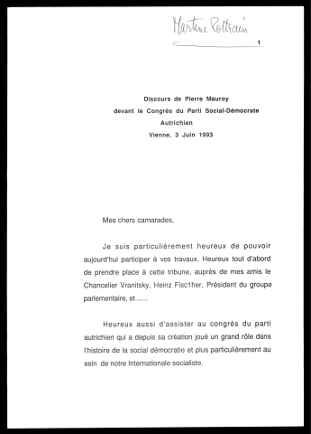 Congrès du parti social démocrate autrichien. (Vienne - Autriche)