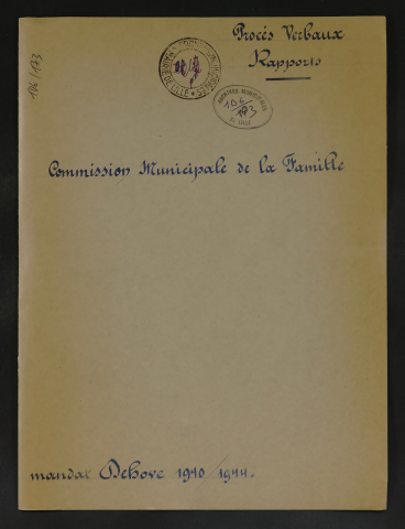 Commission municipale de la famille.