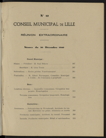 séance du 30 décembre 1940
