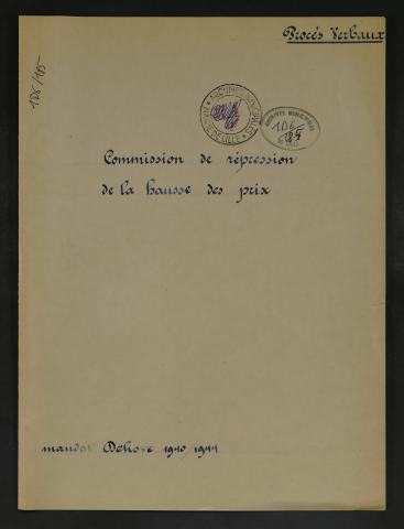 Commission de répression de la hausse des prix.