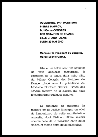 96ème congrès des notaires de France. (Lille)