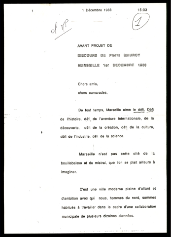 Meeting Politique. (Marseille)