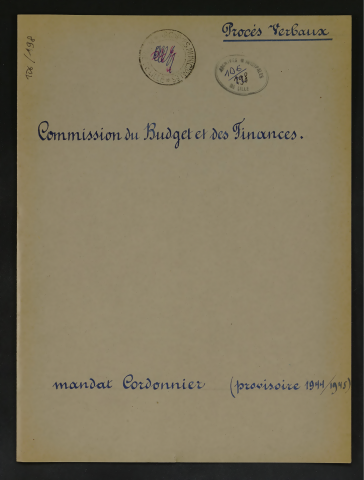 Commission du budget et des finances.