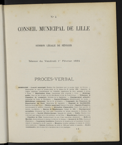 séance du 01 février 1884