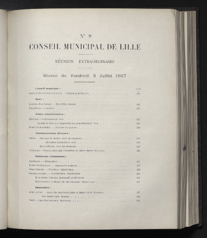 séance du 05 juillet 1907