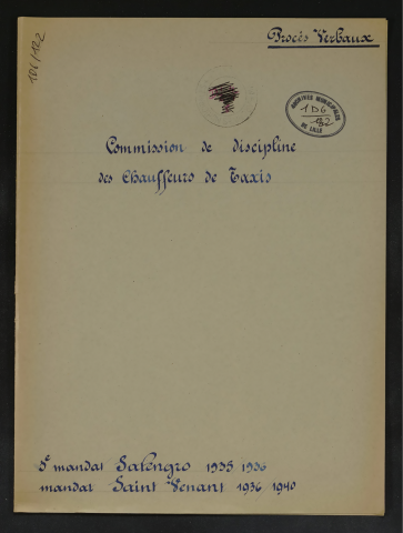 Commission de discipline des chauffeurs de taxis.