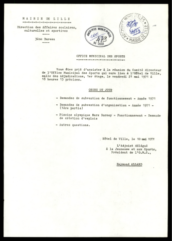 Commission de l'Office municipal des sports.