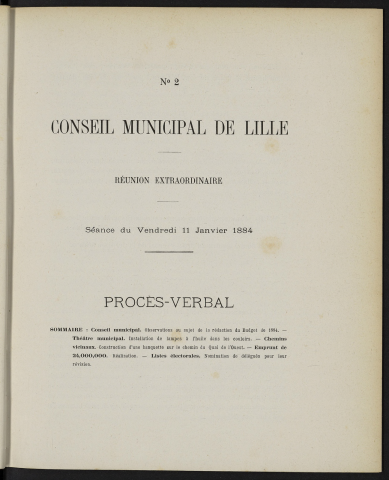séance du 11 janvier 1884