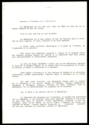 Visite du président de la République Valéry Giscard d'Estaing les 9 et 10/10/1980.