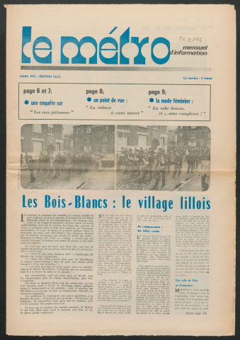 Le Métro .- Les Bois-Blancs : le village lillois