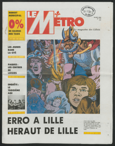 Le Métro .- Erro à Lille. Heraut de Lille.