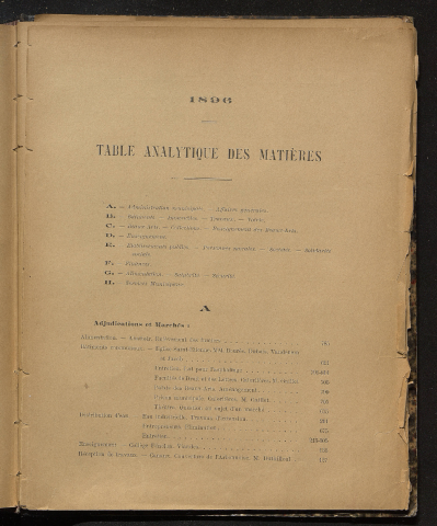 Table analytique 1896