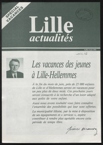 Lille Actualités - Spécial vacances, les vacances des jeunes à Lille-Hellemmes