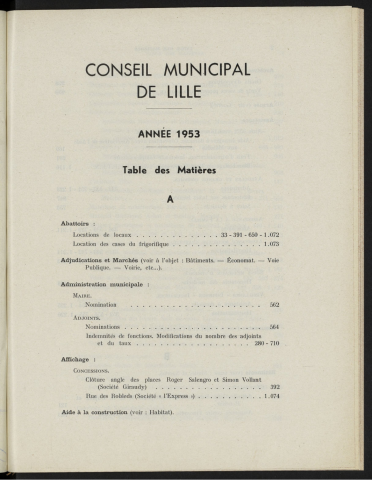 table analytique 1953