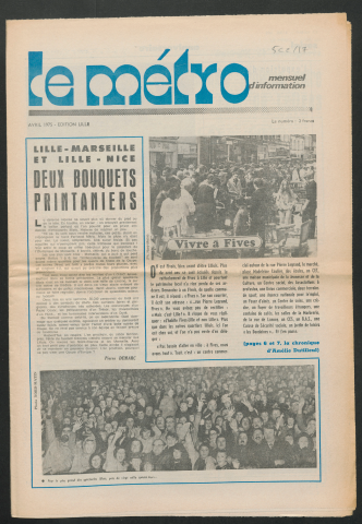 Le Métro .- Lille-Marseille et Lille-Nice. Deux bouquets printaniers.