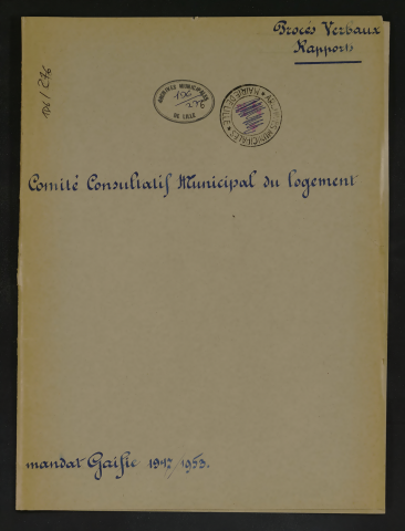 Comité consultatif municipal du logement.