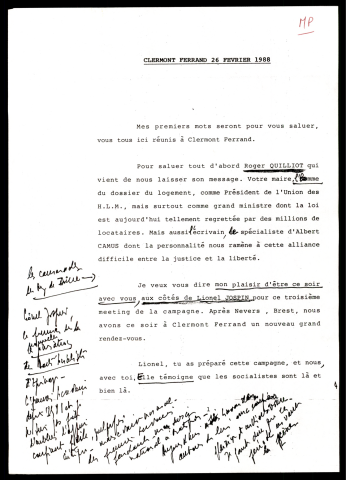 Meeting Clermont-Ferrand. (Clermont-Ferrand)