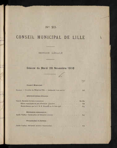séance du 28 novembre 1916