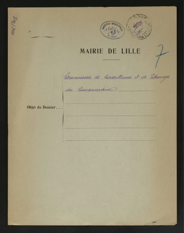 Commission de surveillance et de patronage du Conservatoire national de musique.