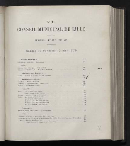 séance du 12 mai 1905