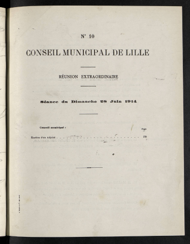 séance du 28 juin 1914
