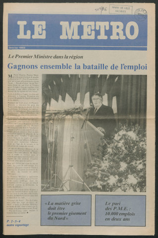 Le Métro .- Gagnons ensemble la bataille de l'emploi.