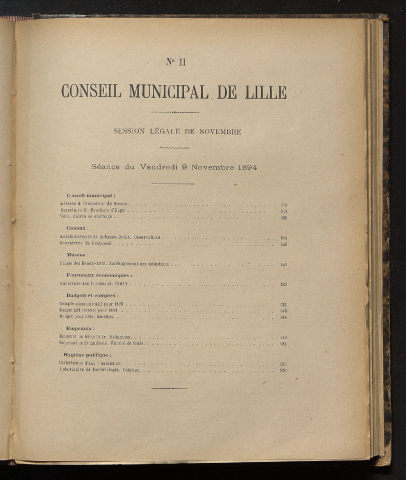 séance du 09 novembre 1894