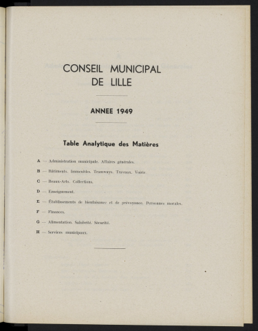 table analytique 1949