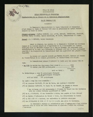 Commission du Musée industriel et commercial.