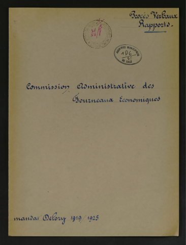 Commission administrative des fourneaux économiques.