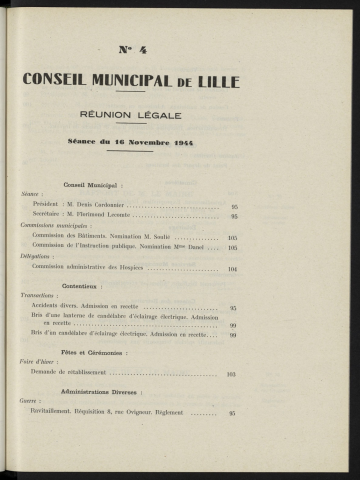 séance du 16 novembre 1944