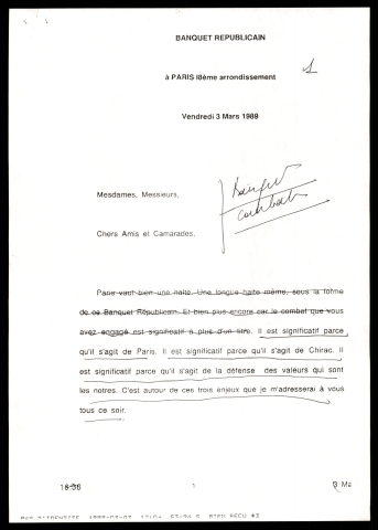 Banquet républicain à Paris. (Paris)