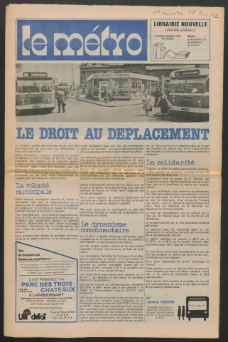 Le Métro .- Le droit au déplacement.