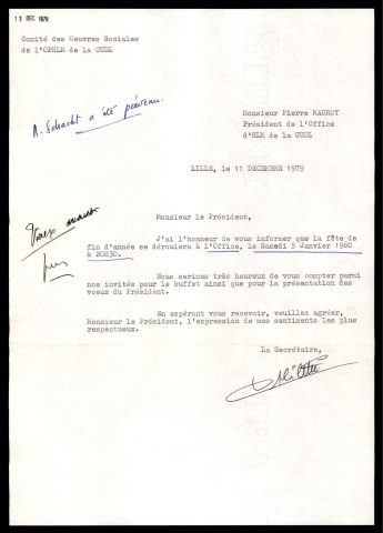 Vœux au personnel de l'office HLM de la communauté urbaine.