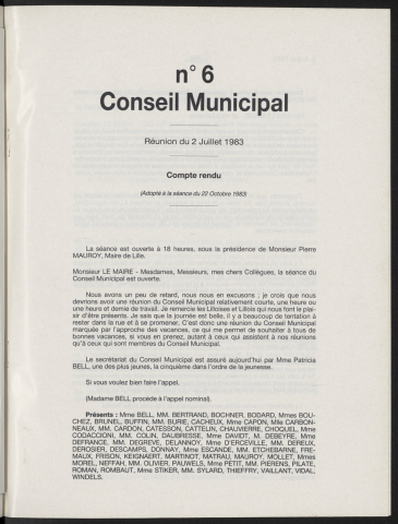 séance du 02 juillet 1983